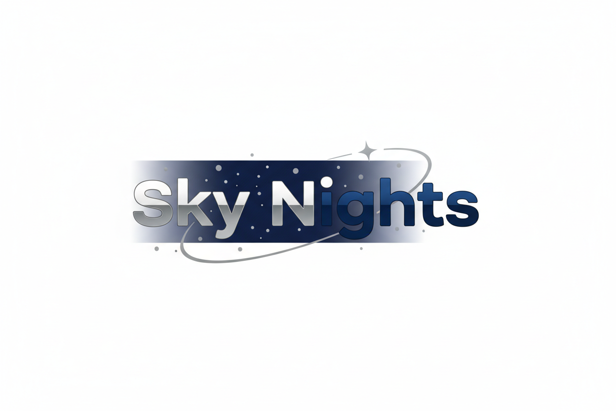 generated txt Sky Nights logo design